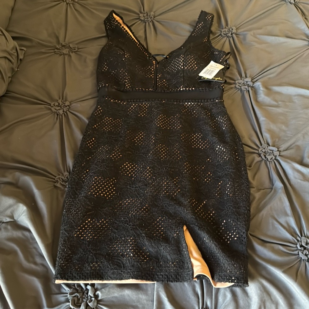 Black and tan sexy dress